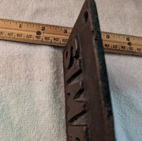 Rustic Brown 'SIMPLIFY' Wall Plaque Vintage Cast Iron - Picture 7 of 7